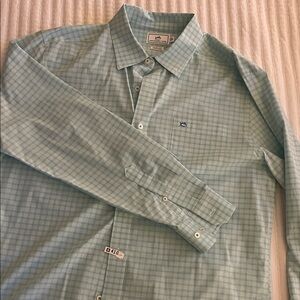 Southern Tide Mint Green Plaid Button Down Shirt size XL